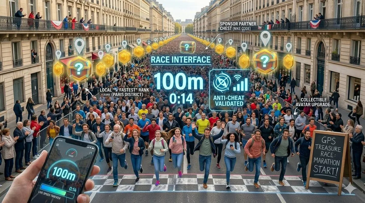 Large street marathon