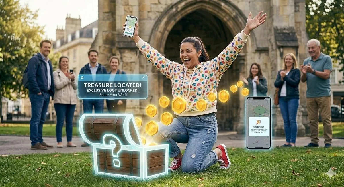 Celebrating a discovered chest